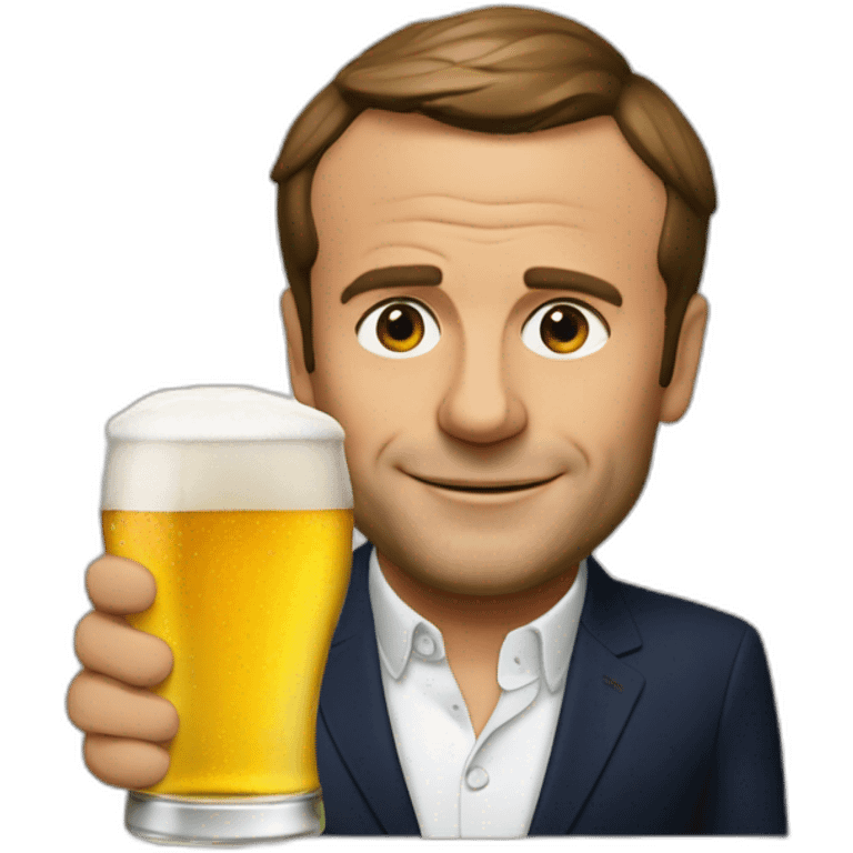 Macron cul sec corona biere emoji