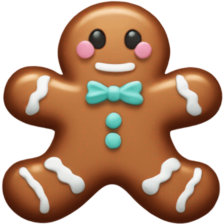 Pastel gingerbread man emoji