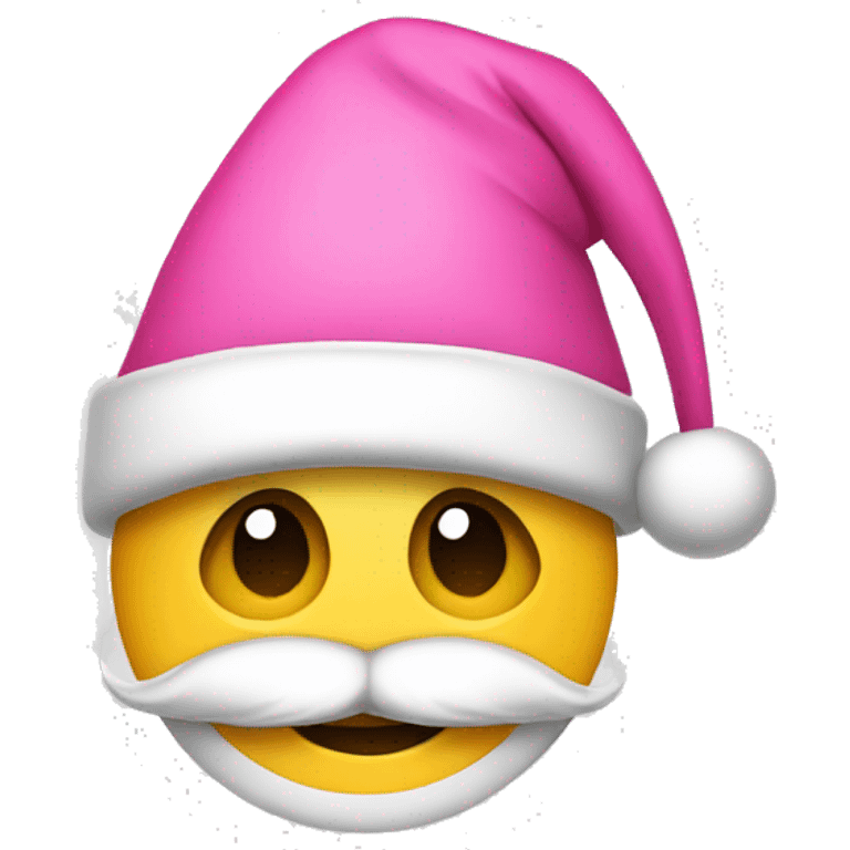 Pink Santa hat emoji