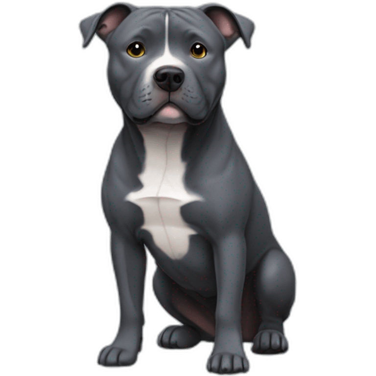 Blue Staffordshire bull terrier emoji