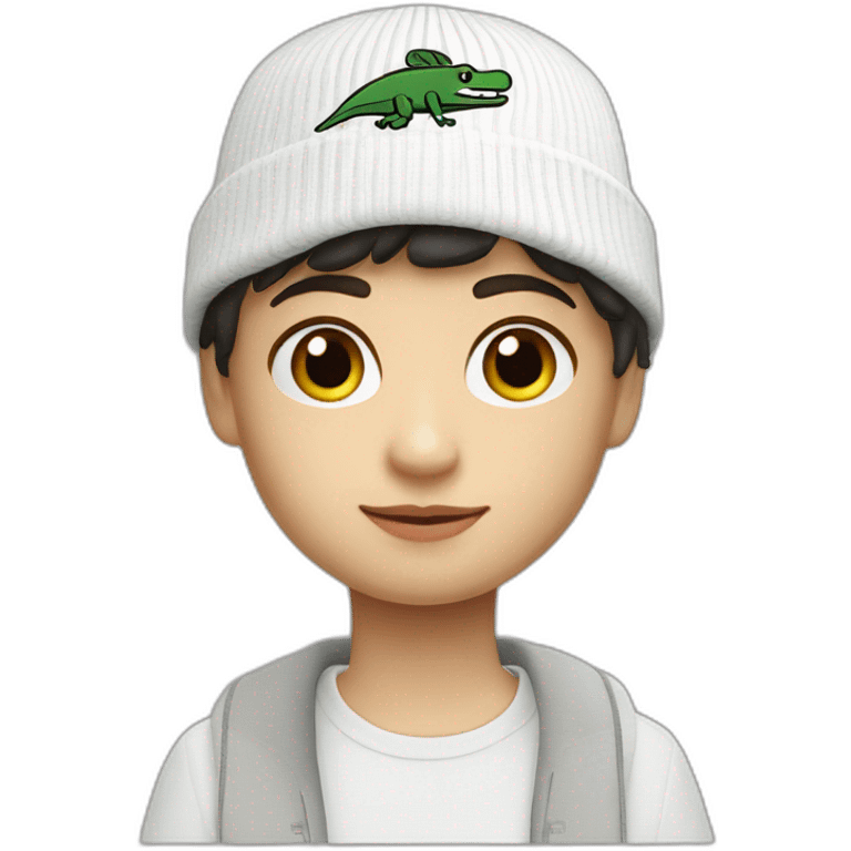 Friends lacoste beanie with lacoste emoji