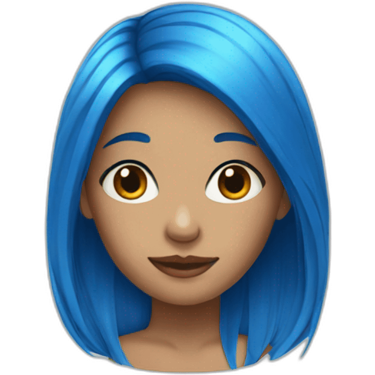 blue hair girl emoji