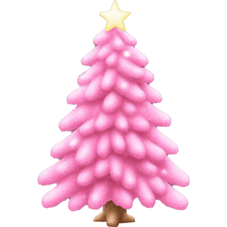 Pink aesthetic Christmas tree emoji