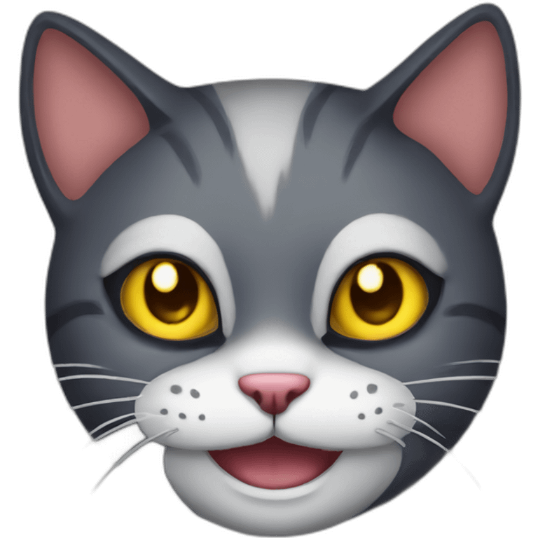 evil cat smiling emoji