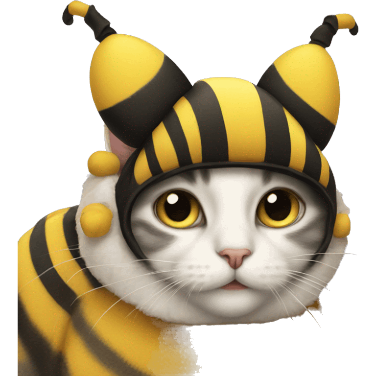 cat dressed as a bumblebee emoji