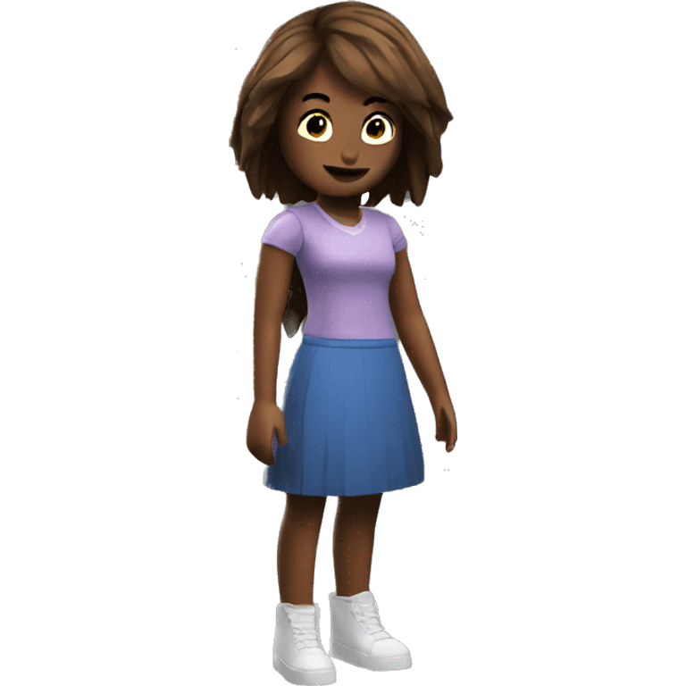 Girl playing Roblox  emoji