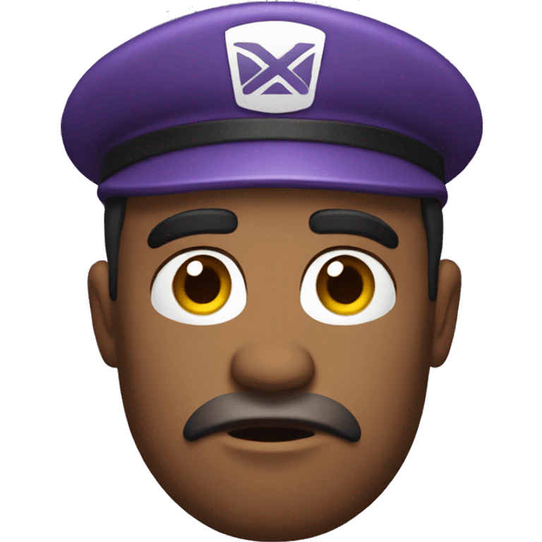 Grumpy FedEx driver emoji