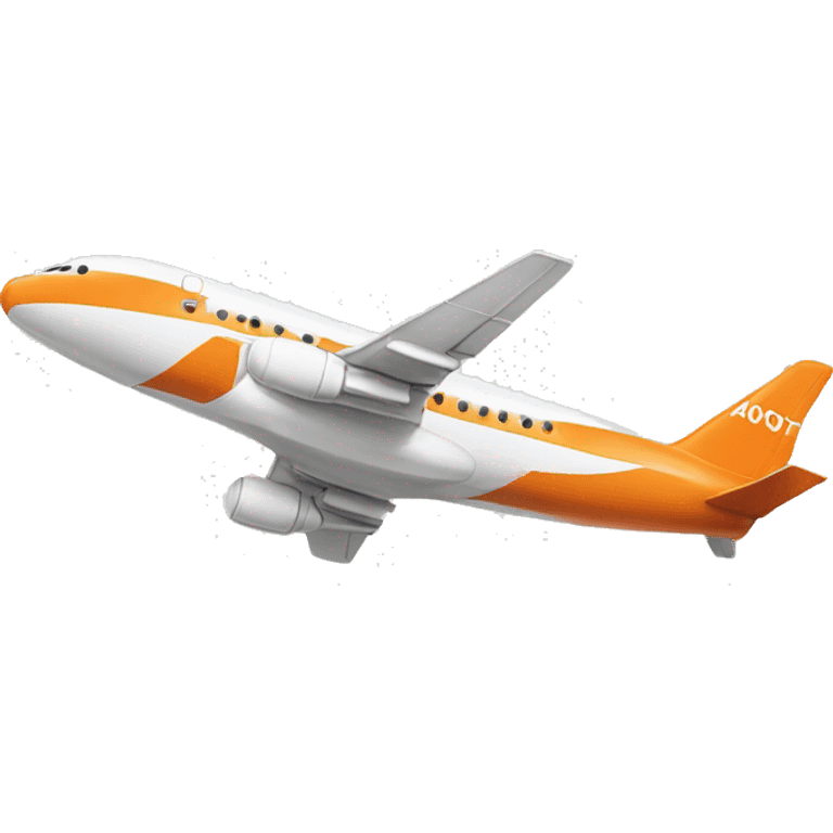 Orange & white aeroplane emoji