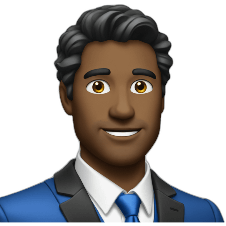 Posh-man-with-blue-suit-offering-goldbar emoji