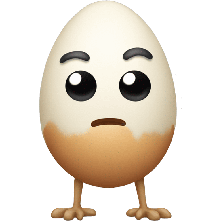 a egg with legs emoji