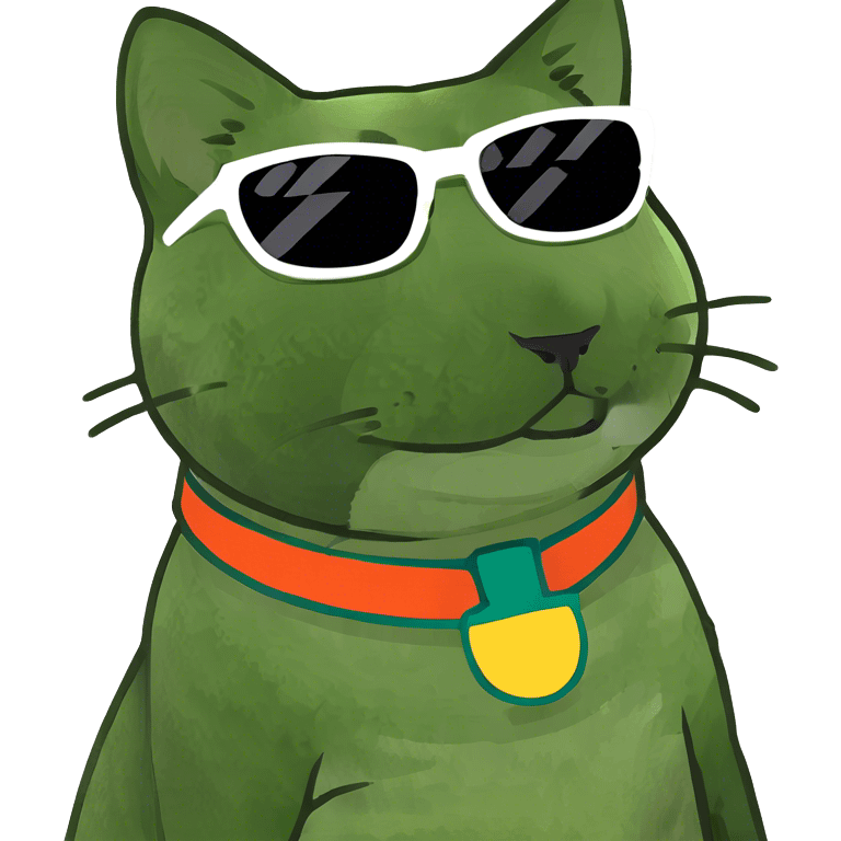 Cat with sunglasses emoji