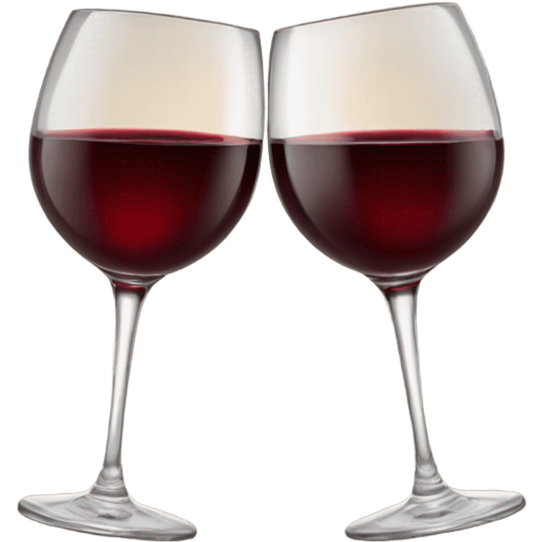 Two red wine glasses cheers emoji