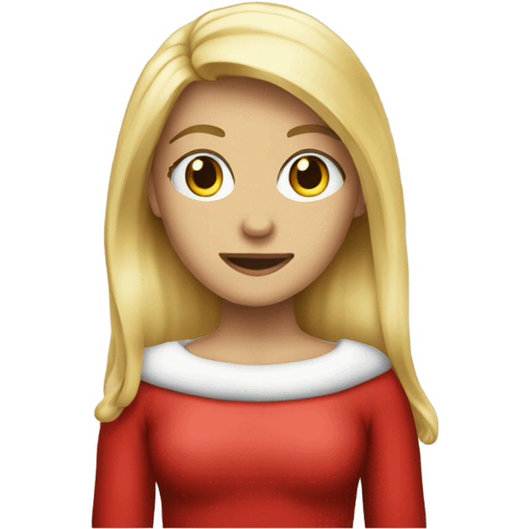 Blonde girl Santa  emoji