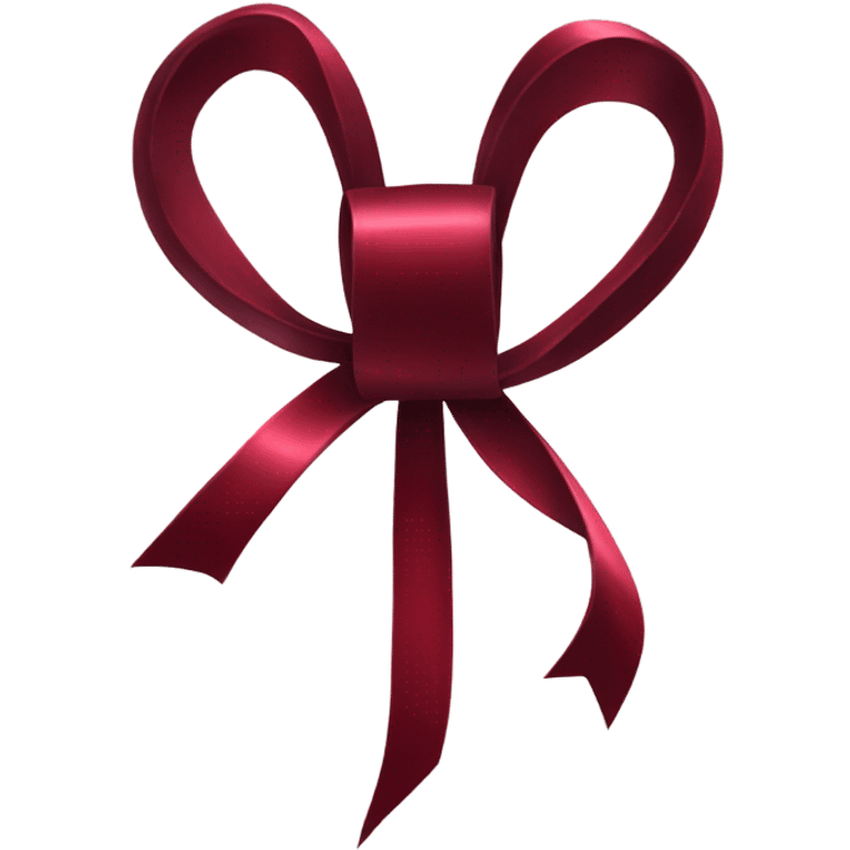 dark red bow emoji