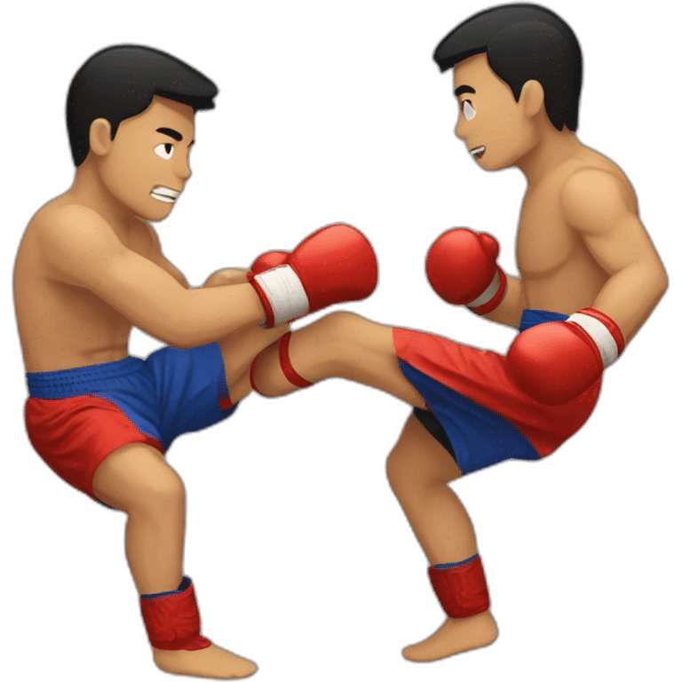 Muay thai match emoji