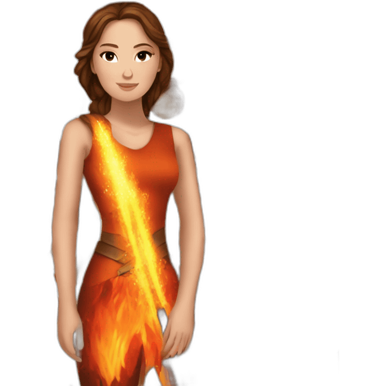 Katniss Everdeen Withings here fire dress  emoji