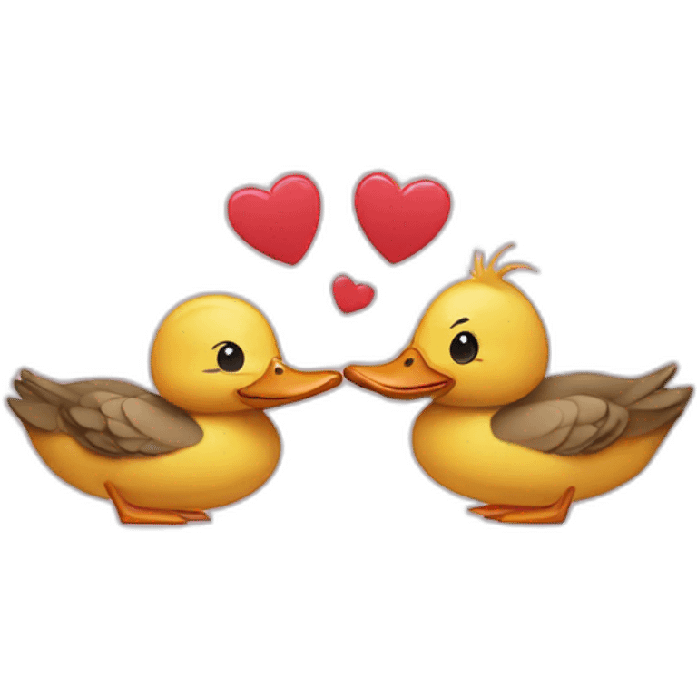 Ducks in love emoji