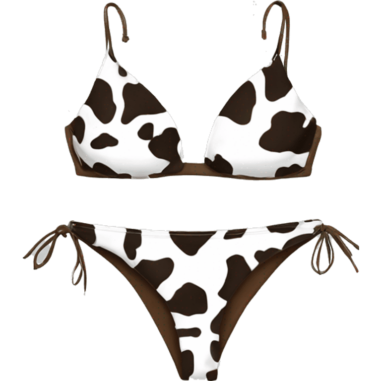 Cow print bikini emoji