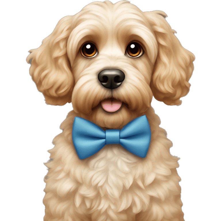 Cockapoo with a bow tie emoji