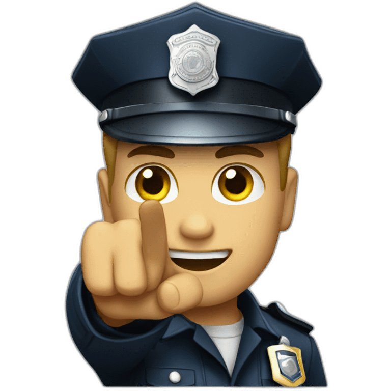 Police pointing finger emoji