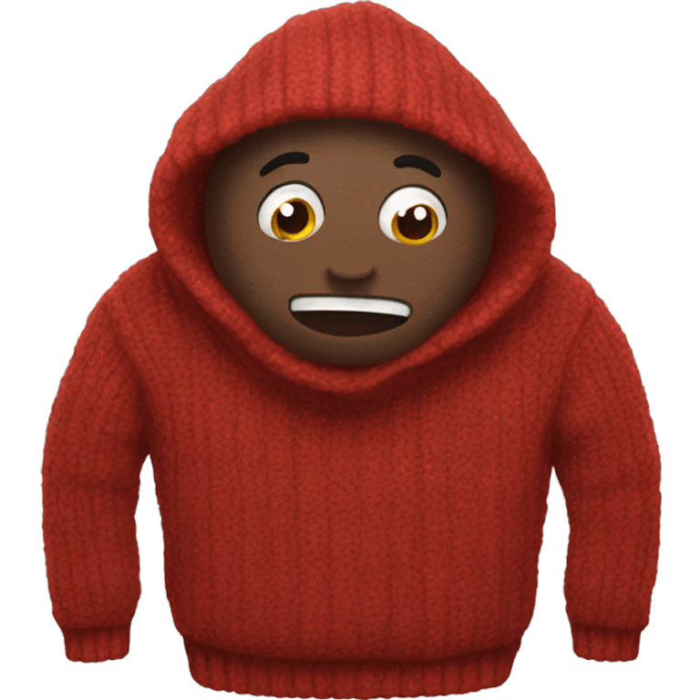 Red bog wearing sweater  emoji