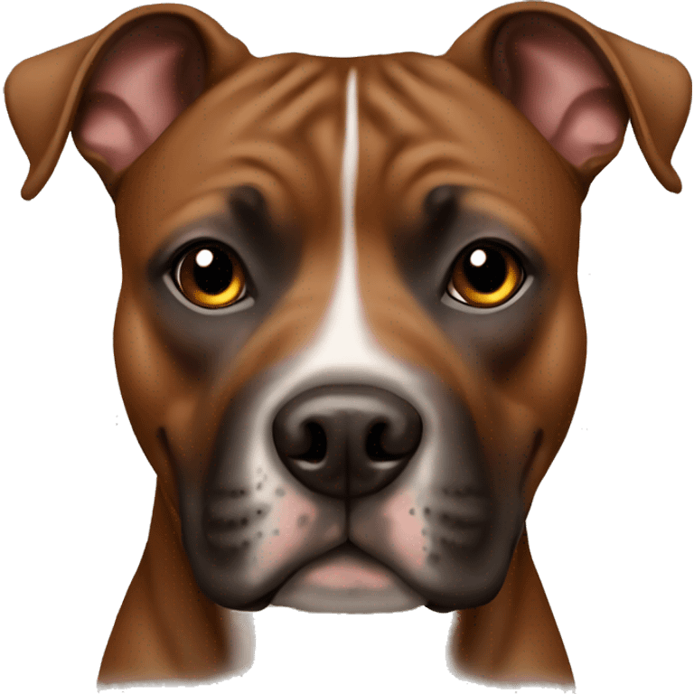 Brown English staffy emoji