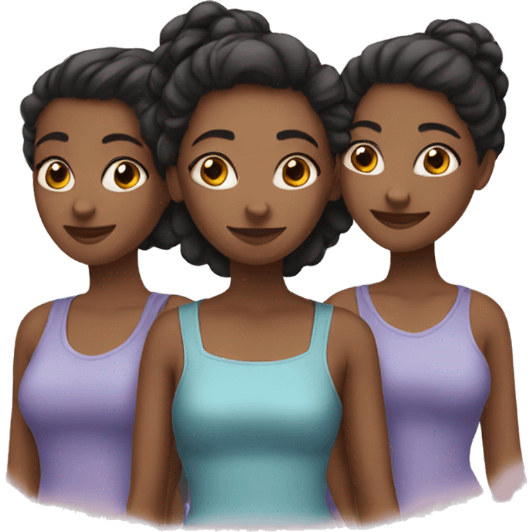 Three girls  emoji