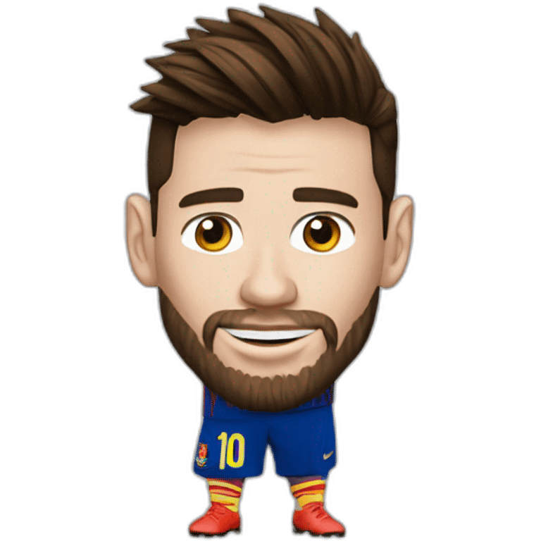 Messi qui se met a jenou au pied de cristiano ronaldo emoji