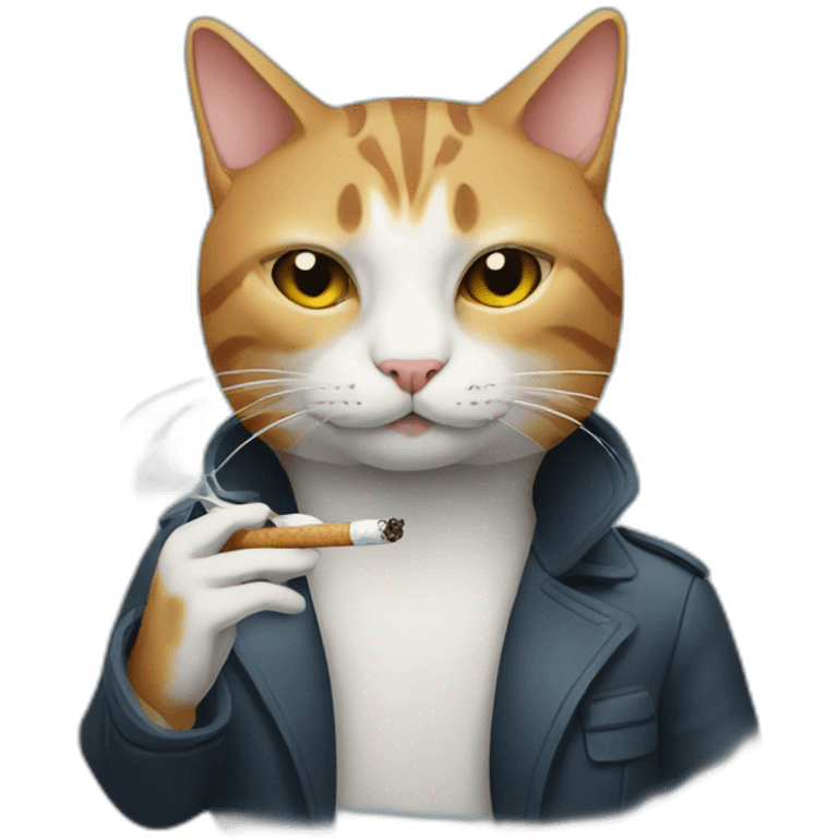 Cat smoke cigarettes emoji