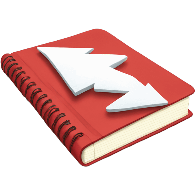 a red Notebook with lightning bolt inside emoji