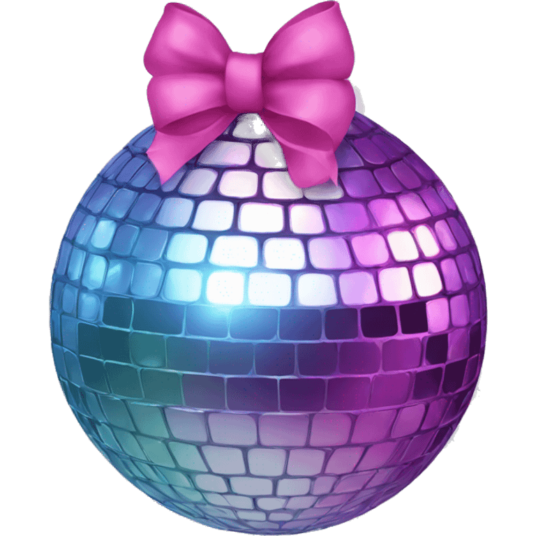 Disco ball with bow emoji