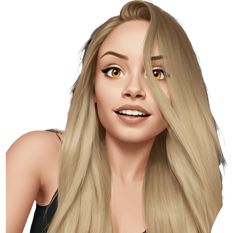 blonde girl with long hair emoji