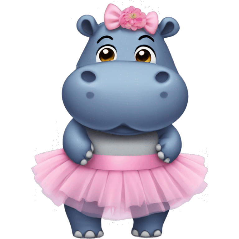 Hippo in a tutu emoji