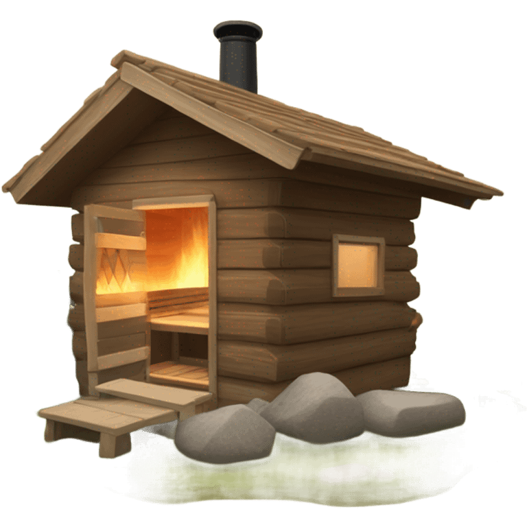 Create an outdoor sauna emoji emoji