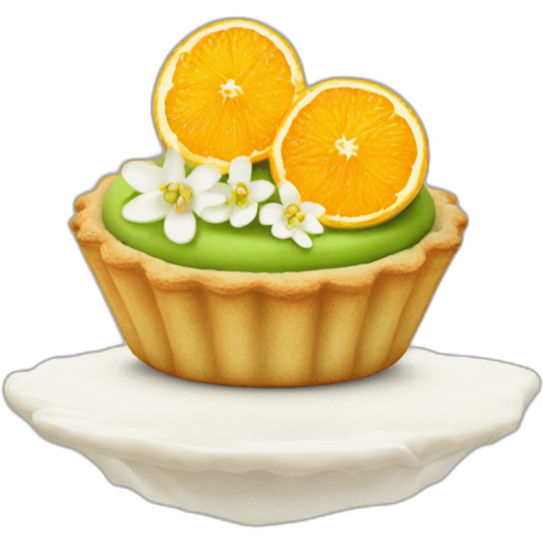 mini pistachio and orange blossom tartlet emoji