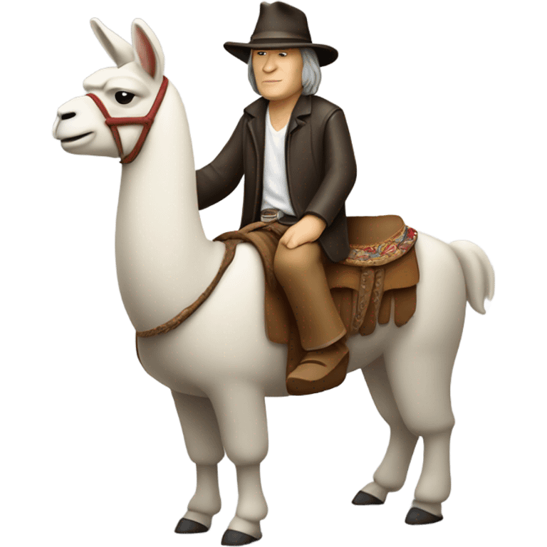 Neil young riding a llama  emoji