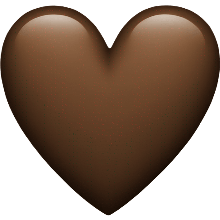 Brown heart with black emoji