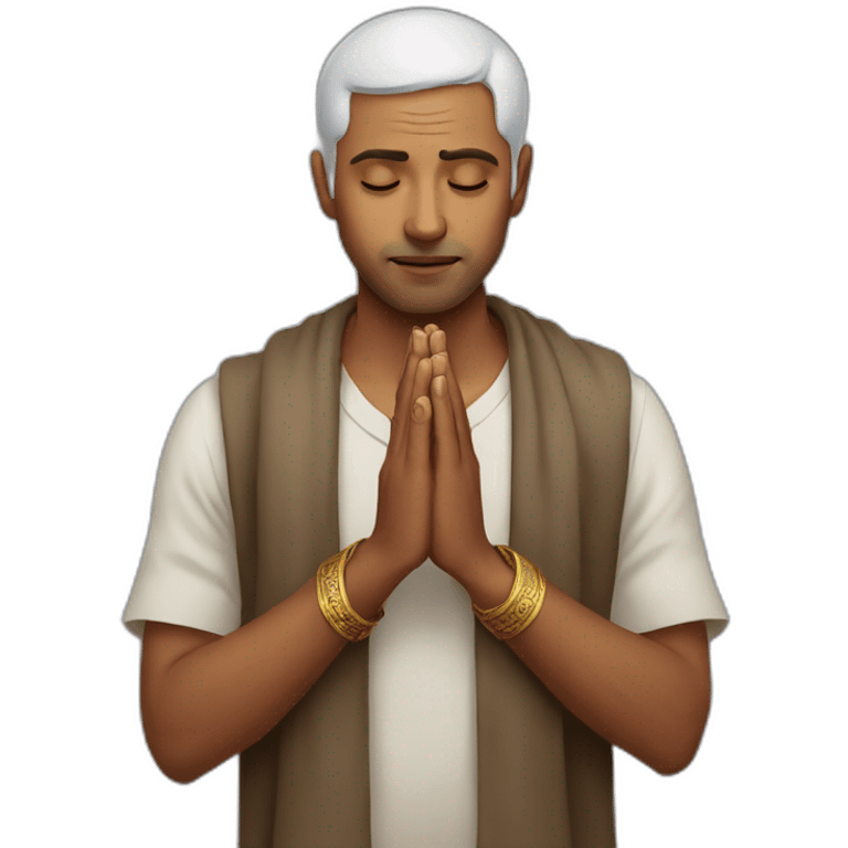 Indian man praying emoji