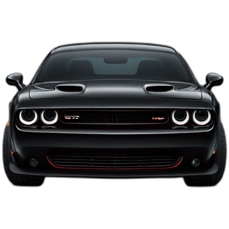 Dodge Challenger demon noire emoji