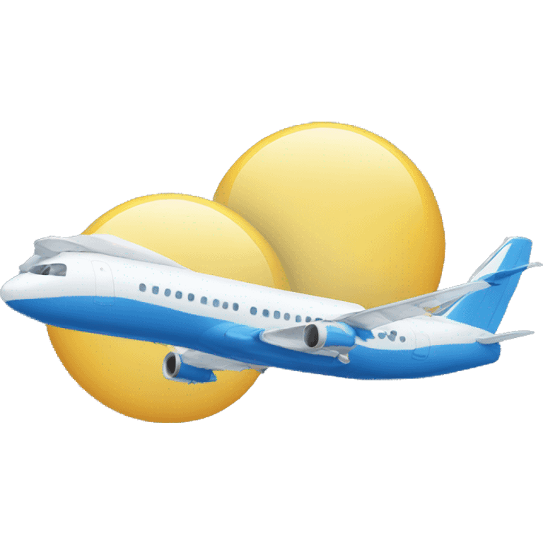 Avion azul emoji