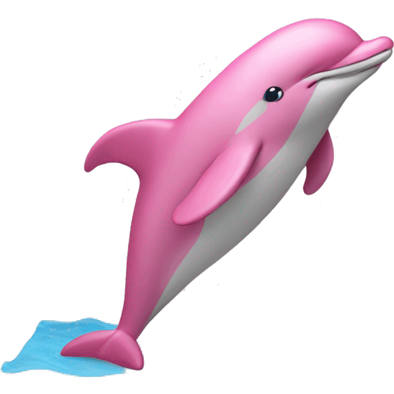 a pink dolphin doing yoga emoji