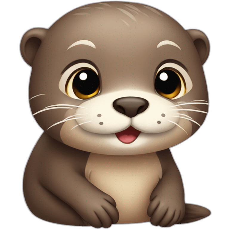 cute otter sitting emoji