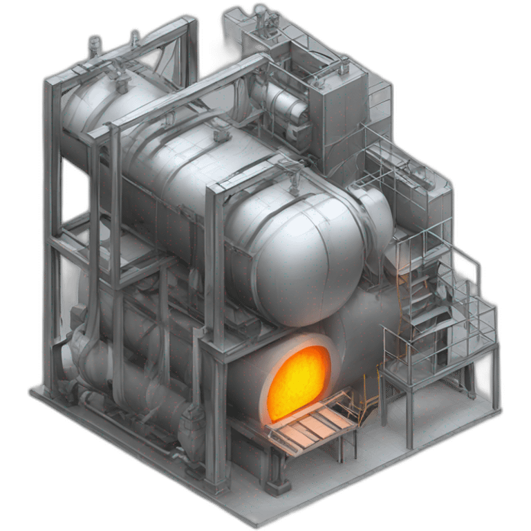 Continuous high temperature heat treatment equipment design drawing emoji