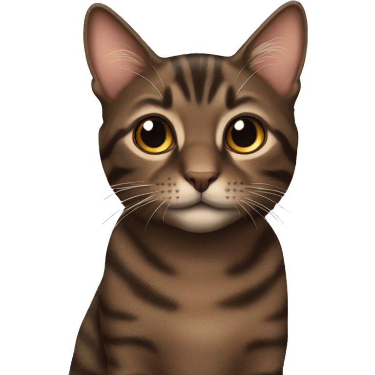 Dark brown tabby cat  emoji