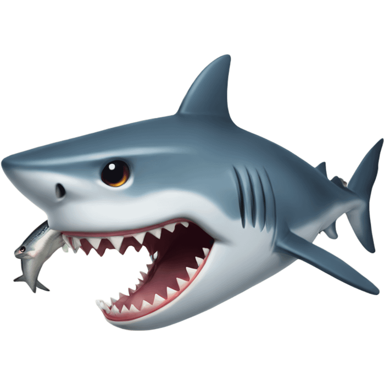 shark eating a fish emoji