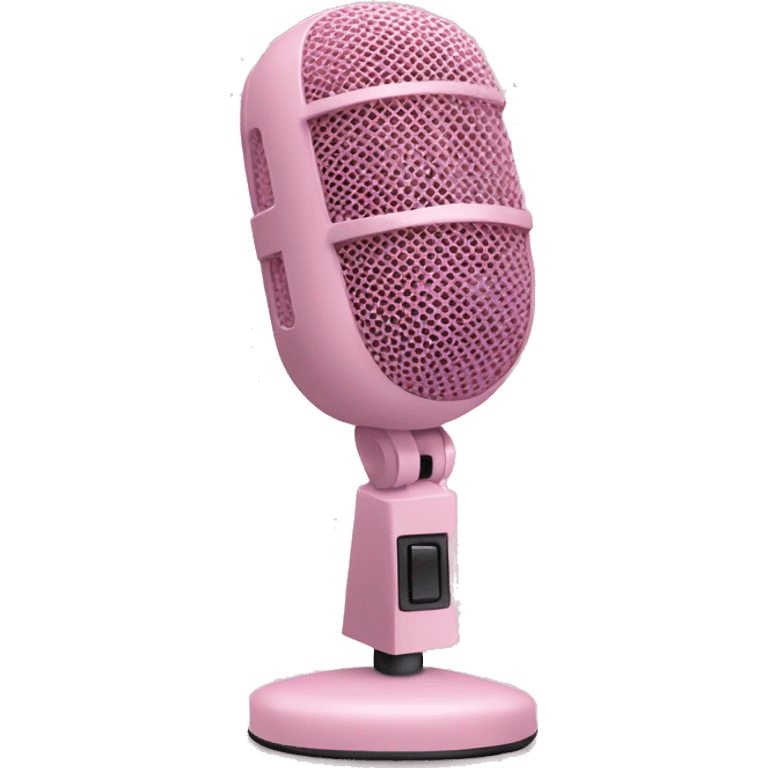 pastel pink computer microphone  emoji