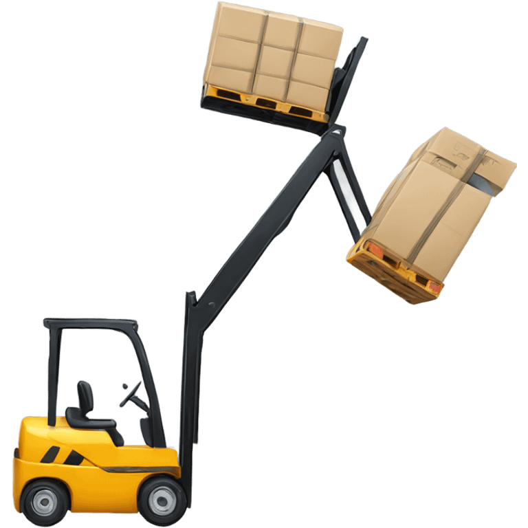 Flying forklift emoji