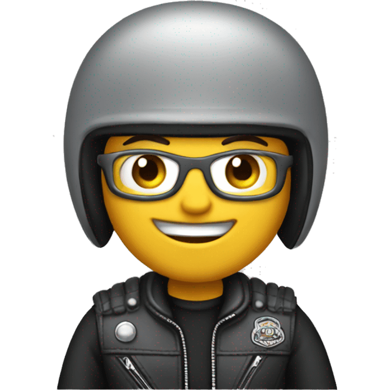 Harley biker grey  emoji