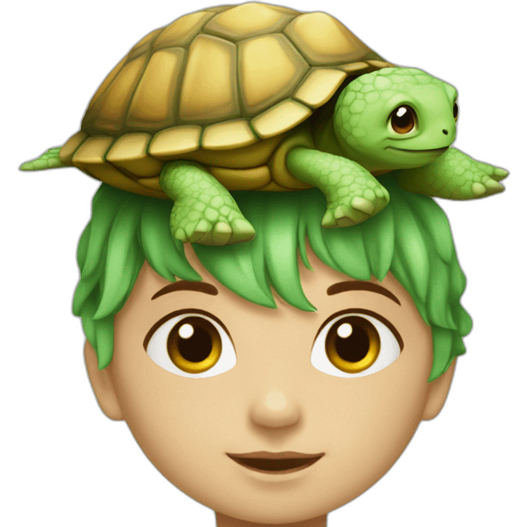 Bebe sur tortue emoji