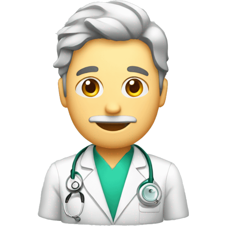 medico haciendo una ecografía  emoji